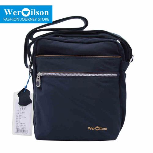 werwilson/威尔逊男包正品单肩包休闲斜挎包时尚布包22130-8-9_5折