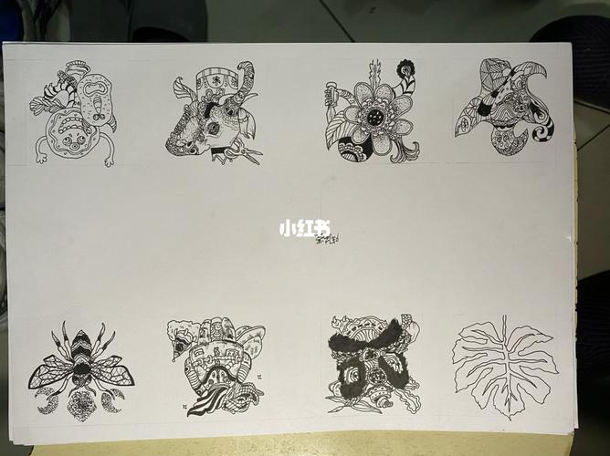 黑白树叶变形 装饰图案_装饰画_黑白装饰画_家居家装