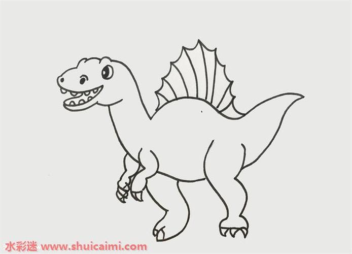 棘龙怎么画 棘龙简笔画简单彩色