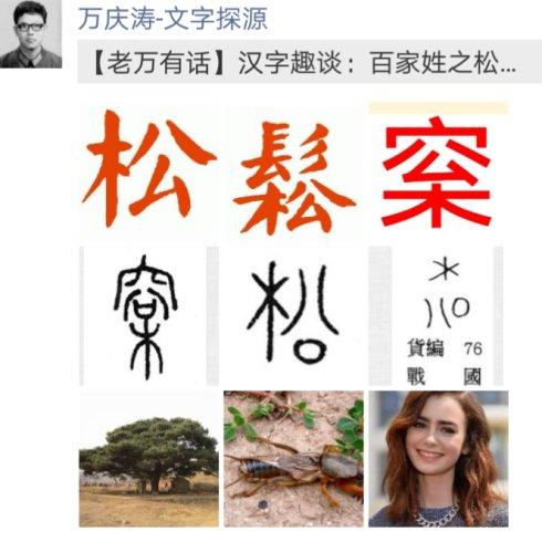 松,象形字,读作sng.甲骨文和金文均未发现此字形.