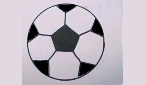 怎样画足球简笔画?