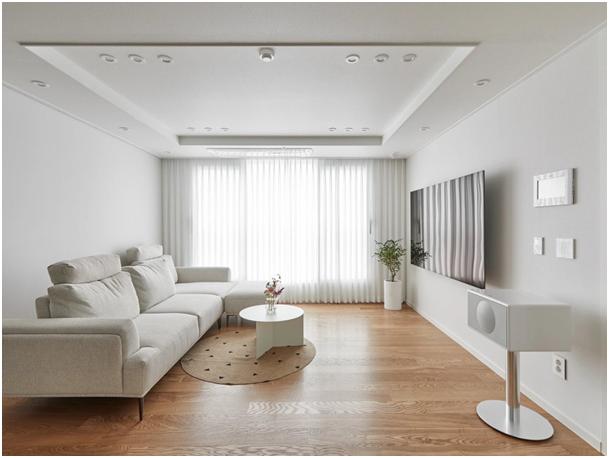 130平米大户型简单中式白色沙发装修效果图