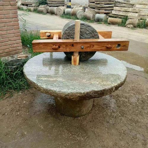 农村老石碾子旧石碾盘手推磨盘旧石器老石头磙子老式