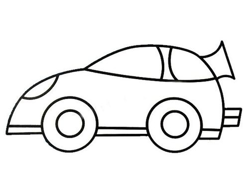 赛车简笔画彩色图片 幼儿学画赛车简笔画图片大全