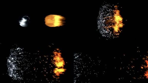 水火碰撞水珠火花特效舞台背景