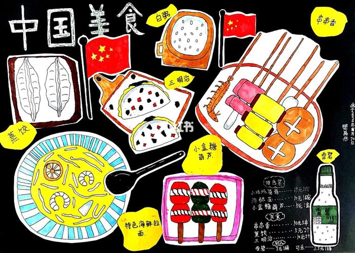 中华美食_美食_美术_儿童创意美术_文化_绘画