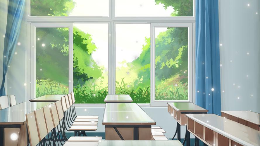 4k教室唯美背景循环 舞台背景