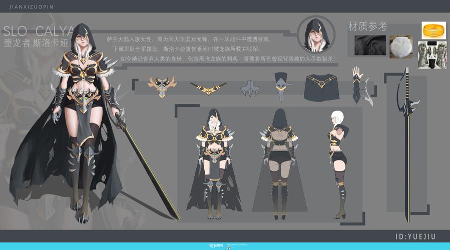 游戏角色原画设计图的包装排版练习