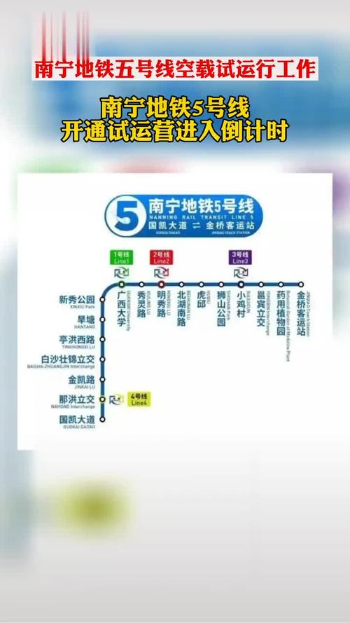 8月中旬,南宁地铁5号线进入为期3个月的空载试运行工作