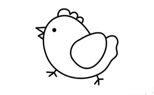 彩色母鸡简笔画画法_怎么画彩色母鸡的简笔画-儿童简