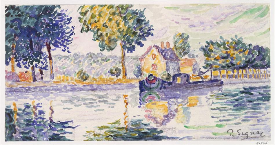 0070_西涅克_西涅克绘画作品集-view of the seine samois-paul