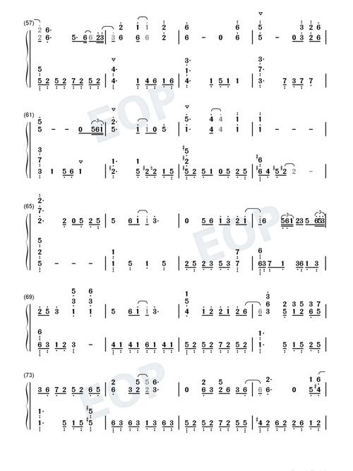 《熹微》王一博93钢琴双手简谱～_钢琴_简谱_娱乐