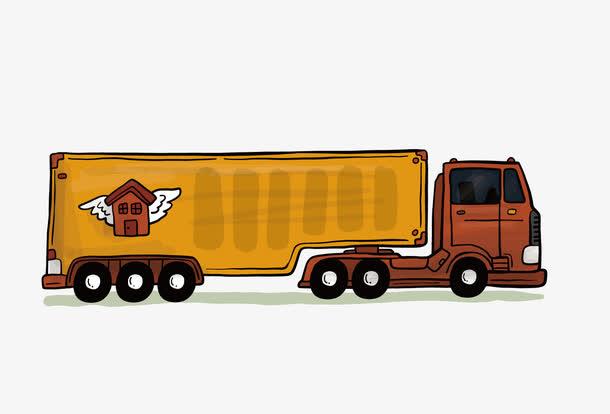 卡通大货车矢量图
