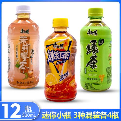 购客茉莉蜜茶 冰红茶 330ml 混合口味 康师傅 绿茶 12瓶 迷你小瓶装
