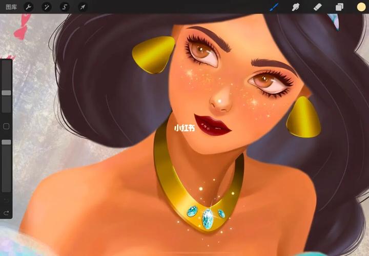 板绘|临摹 茉莉公主_临摹_板绘_procreate_绘画_绘画临摹_文化_绘画