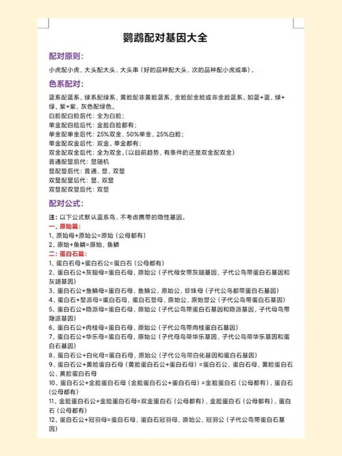 鹦鹉配对基因大全～鹦鹉繁殖指南_鹦鹉_玄凤_牡丹_牡丹鹦鹉_宠物_宠物