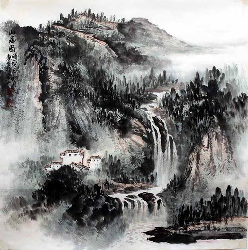 艺海拾贝山水画家刘东方作品系列网展身边之美