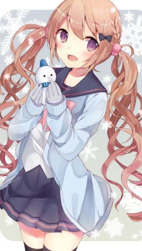 校服少女双马尾