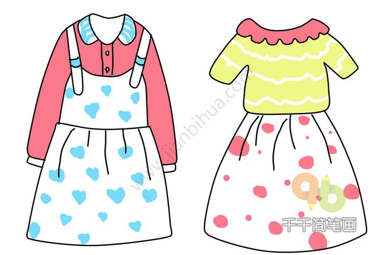 服装系列之春天来了简笔画(2)