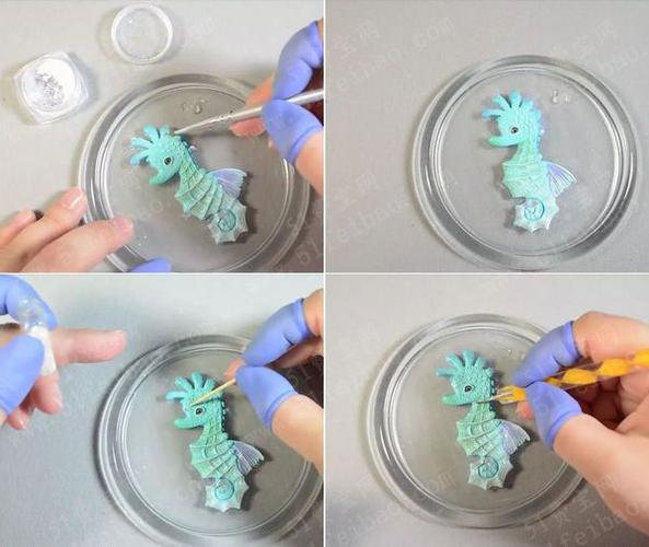 海马手工制作方法diy软陶装饰海马宝宝方法图解