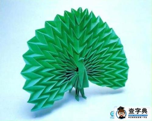 孔雀折纸图解大全-唯美的孔雀开屏