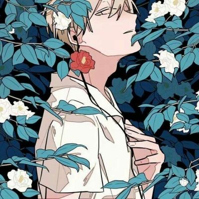 带花动漫男生头像 高清唯美帅气的花中动漫少年头像图片