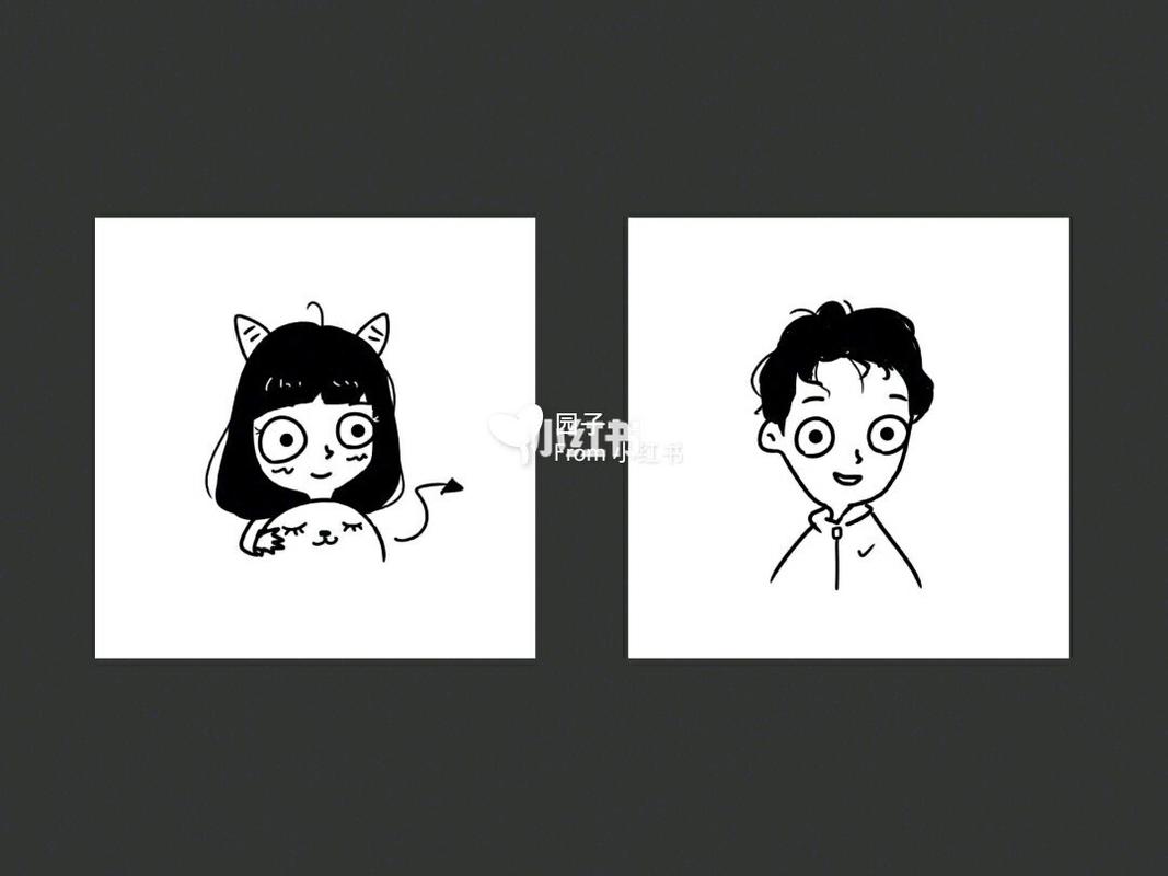 情头⑨|黑白简笔头合集