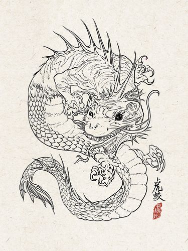 山海经之异兽线描19122001