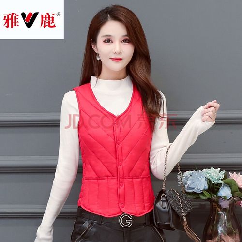 雅鹿旗舰官方店高端品牌2020新品轻薄羽绒棉马甲女短款妈妈背心秋冬季