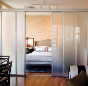 2021卧室玻璃推拉门隔断效果图欣赏-每日推荐