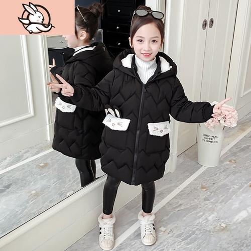 装6冬季9棉衣女童棉服外套超洋气小女孩中长款棉大衣5岁可爱棉服童