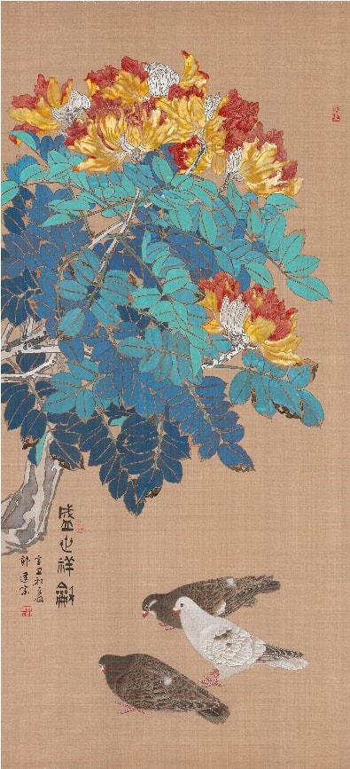 早期跟随何婉薇老师学习工笔花鸟画基础,后跟随郭子良老师学习工笔