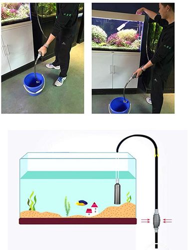 鱼缸换水器虹吸管换水管抽水洗砂吸便器手动清理清洁工具抽水泵器