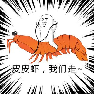 皮皮虾我们走抱枕滑稽抱枕表情包二次元装逼神器搞笑坐骑动漫周边
