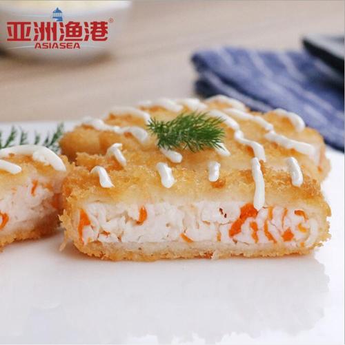 亚洲渔港汉堡虾排1680g盒必胜客裹粉虾仁即食虾饼小