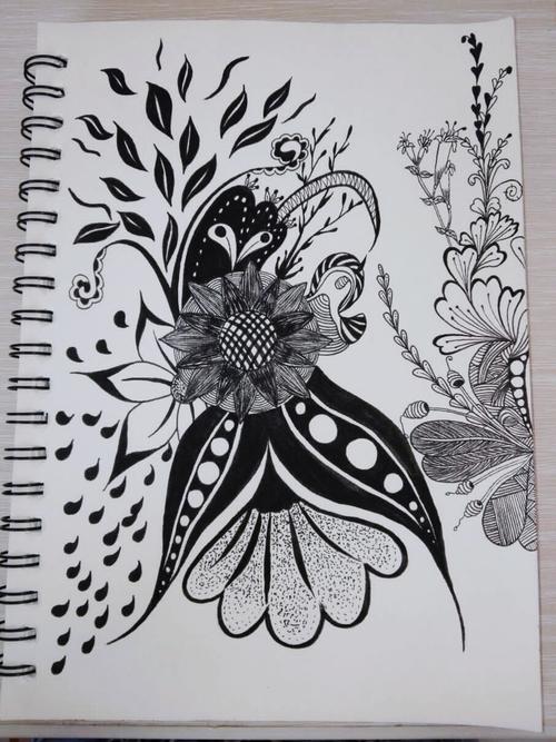 黑白简笔画|线描元素|教程_简笔画_简笔画教程_知识