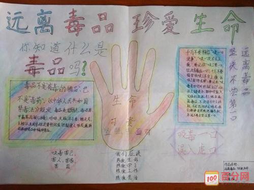 中小学开展了禁毒的手抄报 中小学生手抄报