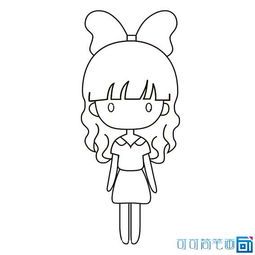 小女孩简笔画简单的