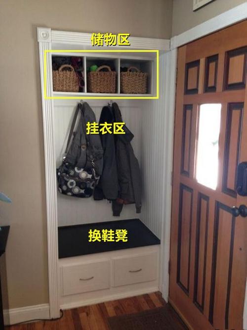 进门玄关太窄与其费心思装柜子不如聪明点往墙里挂衣服放鞋子