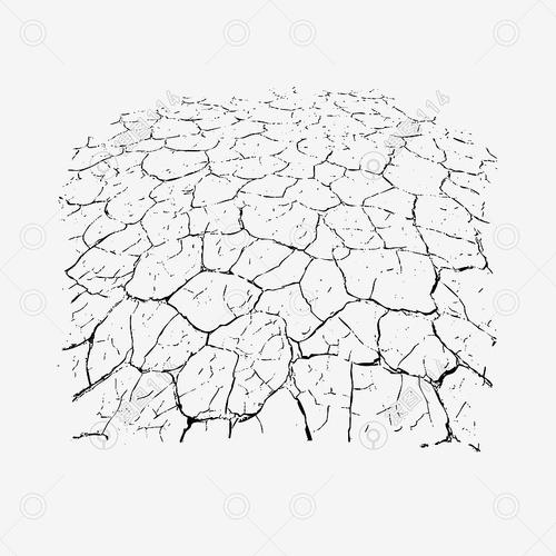 手绘干涸龟裂大地表层