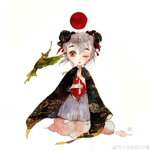 【古风插画】#小神仙# 作者:小鸟就是欢欢酱