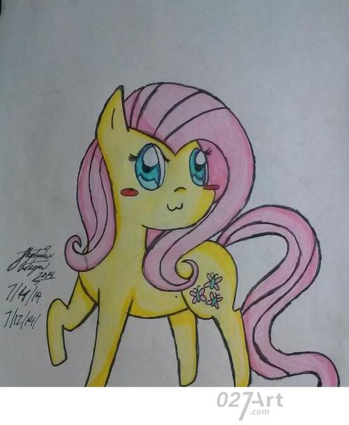 柔柔公主小马宝莉儿童画作品分享【儿童水彩画】