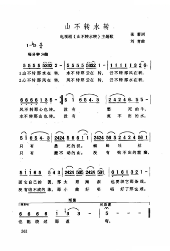 未知 格式: 简谱 风格: 流行类 上传时间: 2015-04-12 山不转水