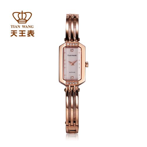 天王表(tianwang)手表 俪姿系列石英女表玫瑰金色ls3371p