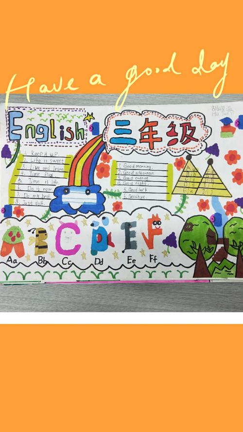 better english , better life——三年级英语手抄报比赛