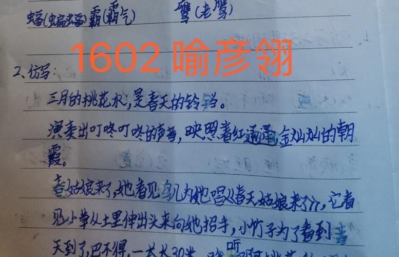 燕山二小1602班《三月桃花水》仿写优秀作品
