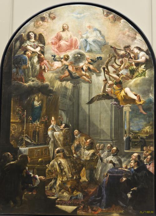 卢浮宫名画_米兰达《圣三一修会成立的弥撒仪式》