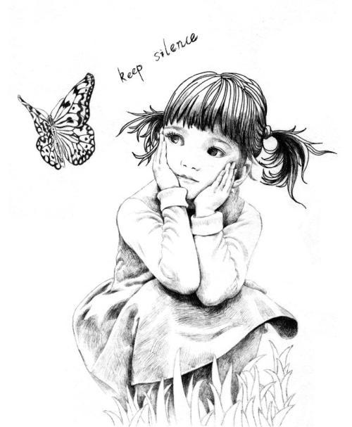 小朋友安静的简笔画
