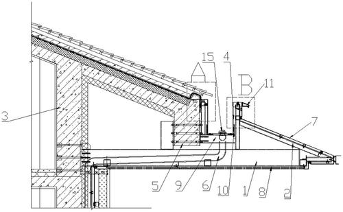 一种瓦屋面与金属屋面结合檐口的排水构造系统