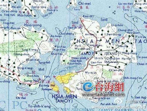 厦门填海造陆前的地图
